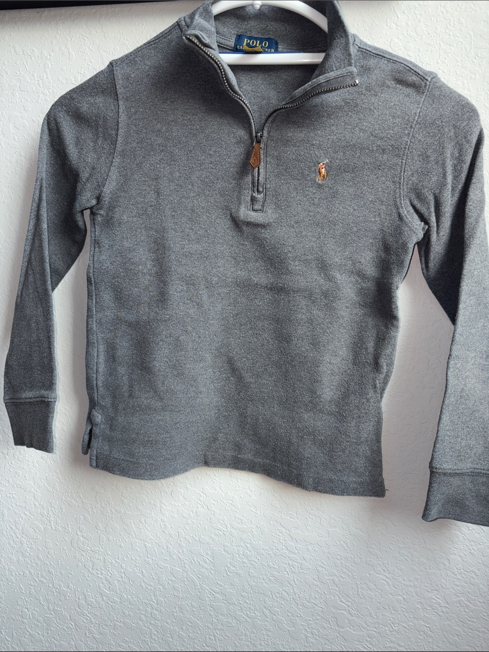 Polo by Ralph Lauren Kids Charcoal Gray Quarter-Zip Pullover